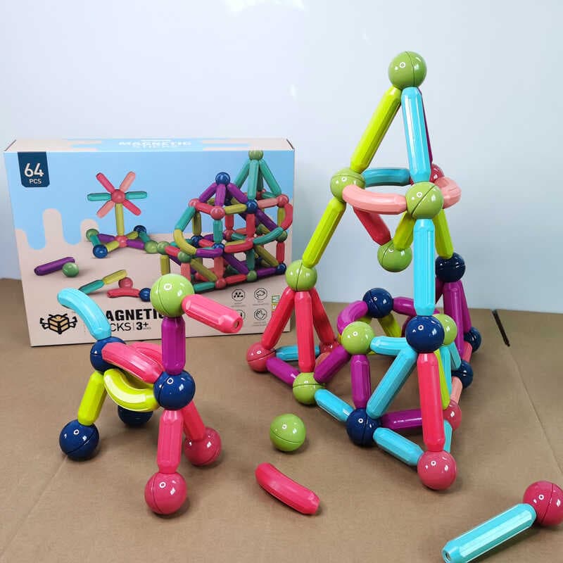 Haste magnética tamanho grande Anti-engolir forte magnético DIY montagem blocos de construção primeira infância E