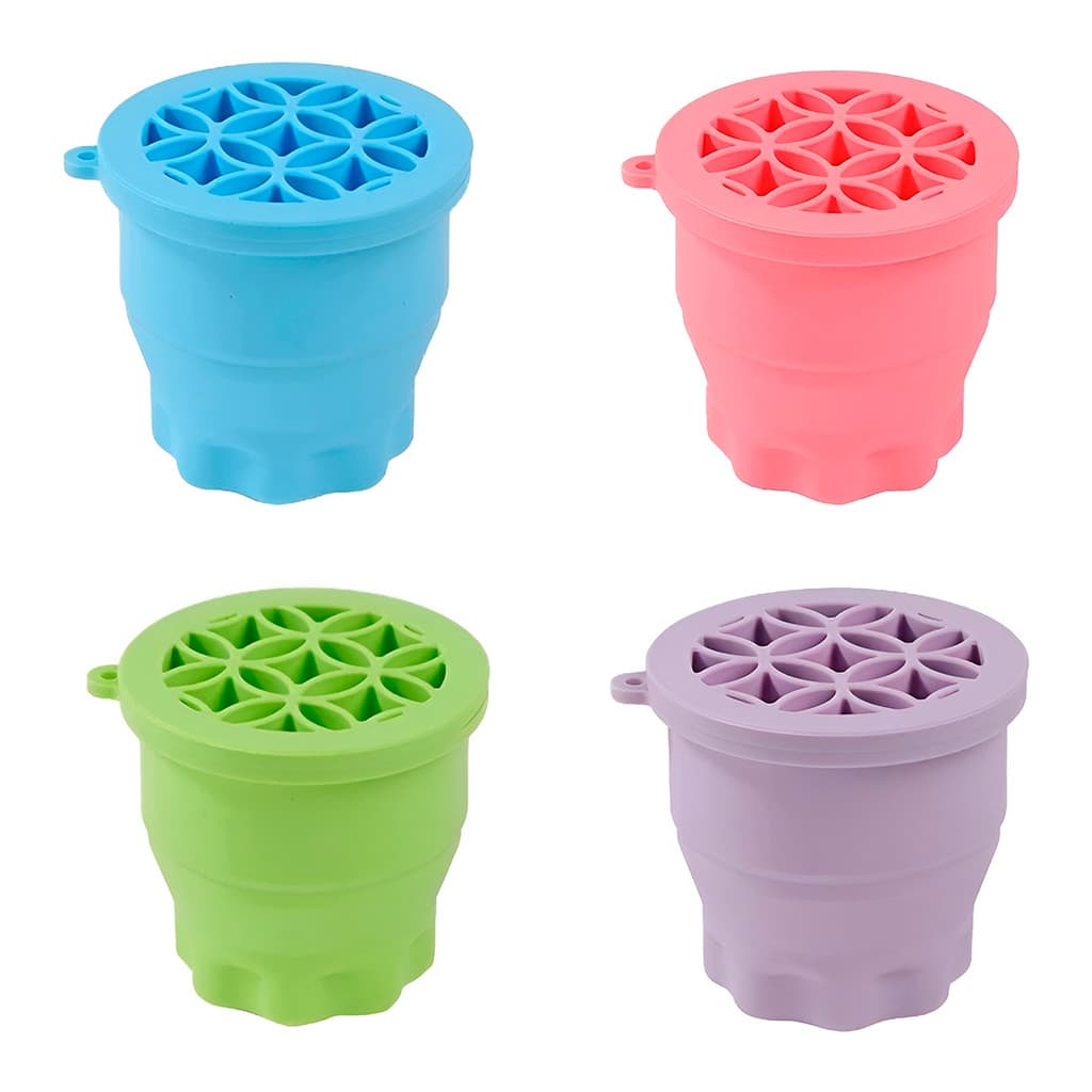 Limpador Organizador Pincéis Silicone Retrátil Limpeza Model