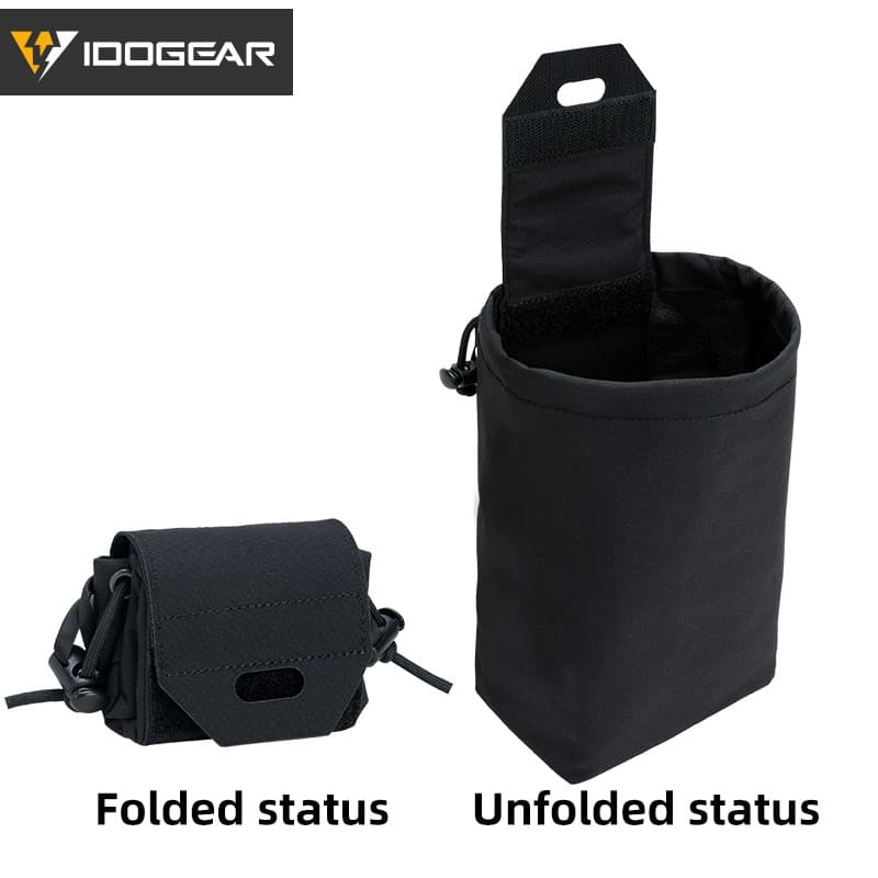 IDOGEAR Tático Mini Bolsa De Despejo Dobrável Leve MOLLE Reciclagem Tática 35116