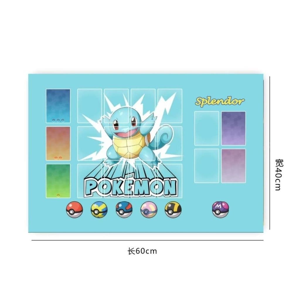 Brilhante Gem Pokémon borracha jogo de tabuleiro avançado tapete de mesa personalizado borracha à prova dwaterproof água