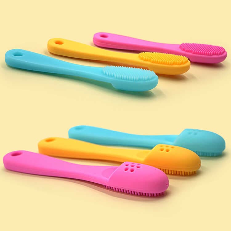 Escova de dentes de Silicone para animais de estimação, escova de dentes para cães e gatos também