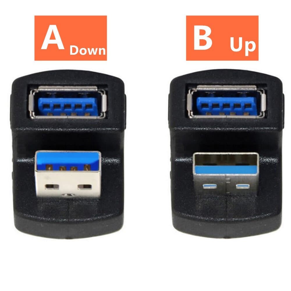 Versão usb 3.0 versão usb cabeça de extensão AMAF uma fêmea para um macho cabeça em forma de U adaptador usb duplo curva