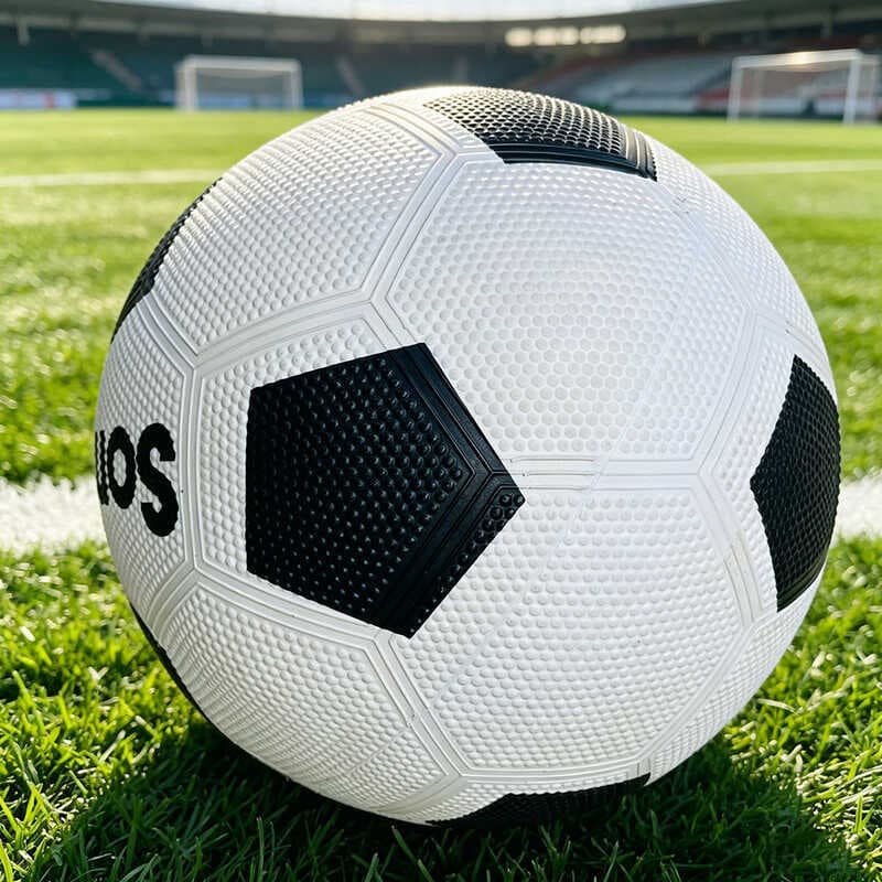 Partículas de futebol de borracha preta e branca Futebol preto No. 3 Não. 4 Não. 5 bolas de raquete escolar futebol dedi