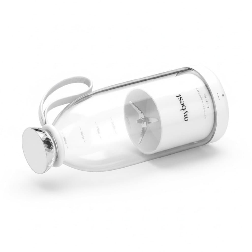 BRANCA - Garrafa de Água e Mini Espremedor 2 em 1 Portátil Recarregável - 350ml