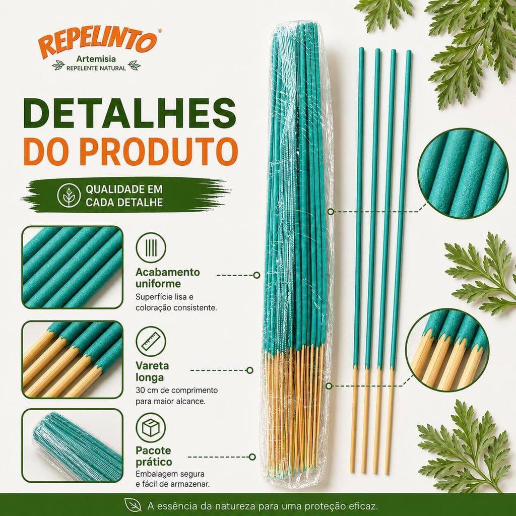 Kit Incenso Repelinto Artemísia Palitos Repelente para Mosquitos Repelente mata mosquito /moscas ncenso repelente