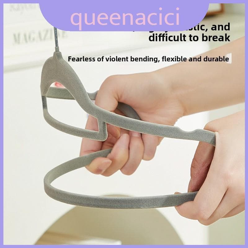 Cabides Plásticos De Veludo E Calças Com Superfície Antiderrapante Para Guarda-Roupa De Organização