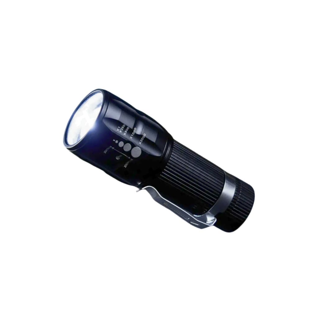 Lanterna Tática Portátil MINI a Pilha com Zoom Telescópico