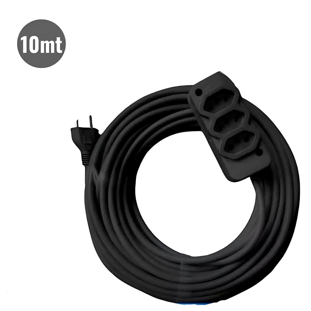 Extensão com Cabo PP 2x2,5mm 10 Metros Eletricidade