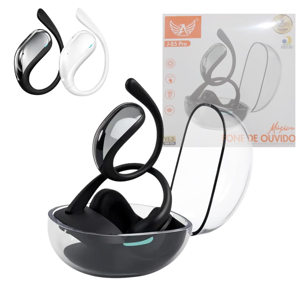 Fone de Ouvido Bluetooth Estéreo Sem Fio Encaixe de Orelha Altomex J-85 PRO
