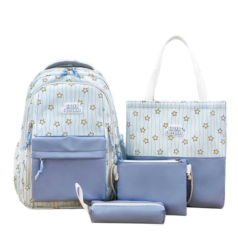 Mochila escolar infantil para estudantes da escola primária, mochila de quatro peças, estilo coreano, leve, alta aparênc