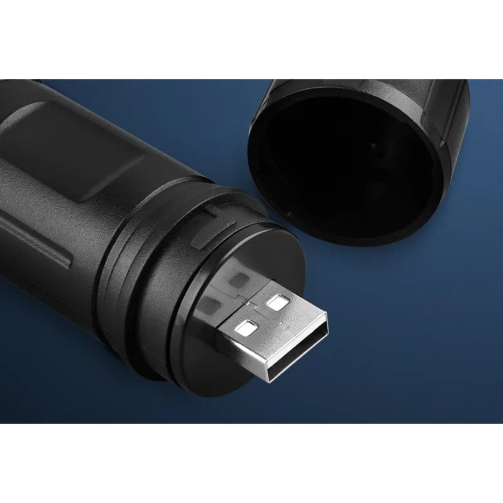 Lanterna Tática Portátil Carregamento USB Luz LED RGB Kapbom KA-L1669
