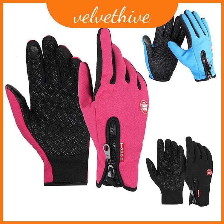 Luvas Fashion-forward Winter Com Recursos À Prova De Vento Para Esqui E Ciclismo