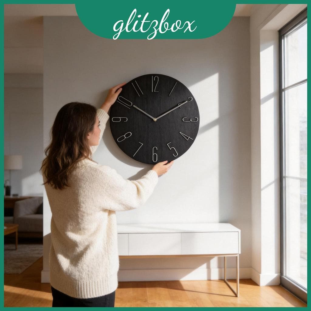 Relógio Minimalista De Plástico De Parede Com Movimento De Quartzo Para Uso Doméstico , Escritório E