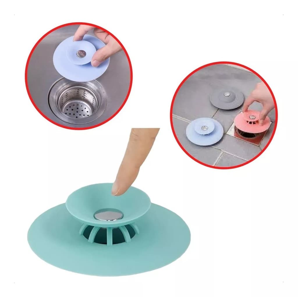 Tampa de Ralo em Silicone – Anti Odor e Entupimentos