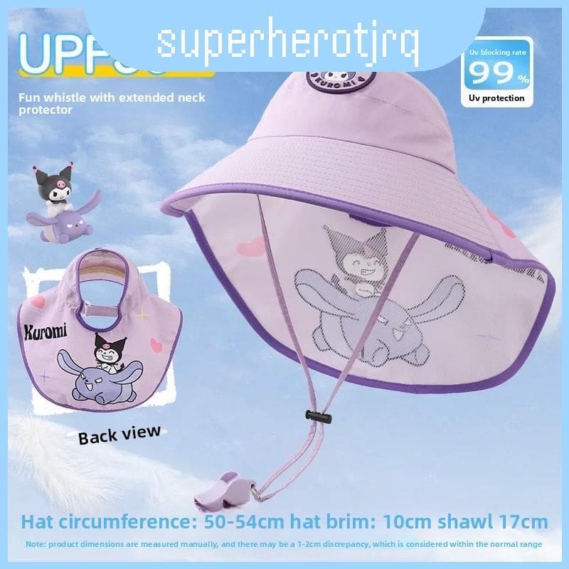 Chapéu Infantil Sol Com Aba Larga Para Proteção Uv Algodão Respirável Verão Guarda-Meninas Meninos