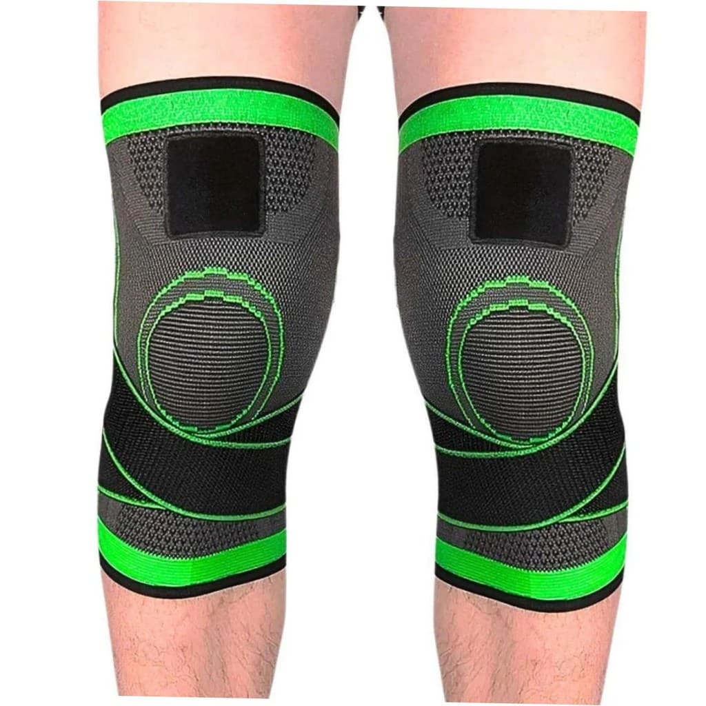 Par Joelheiras de Compressão Ortopédica Esportiva Knee Support Elástica para Academia Corrida MWKS 6906