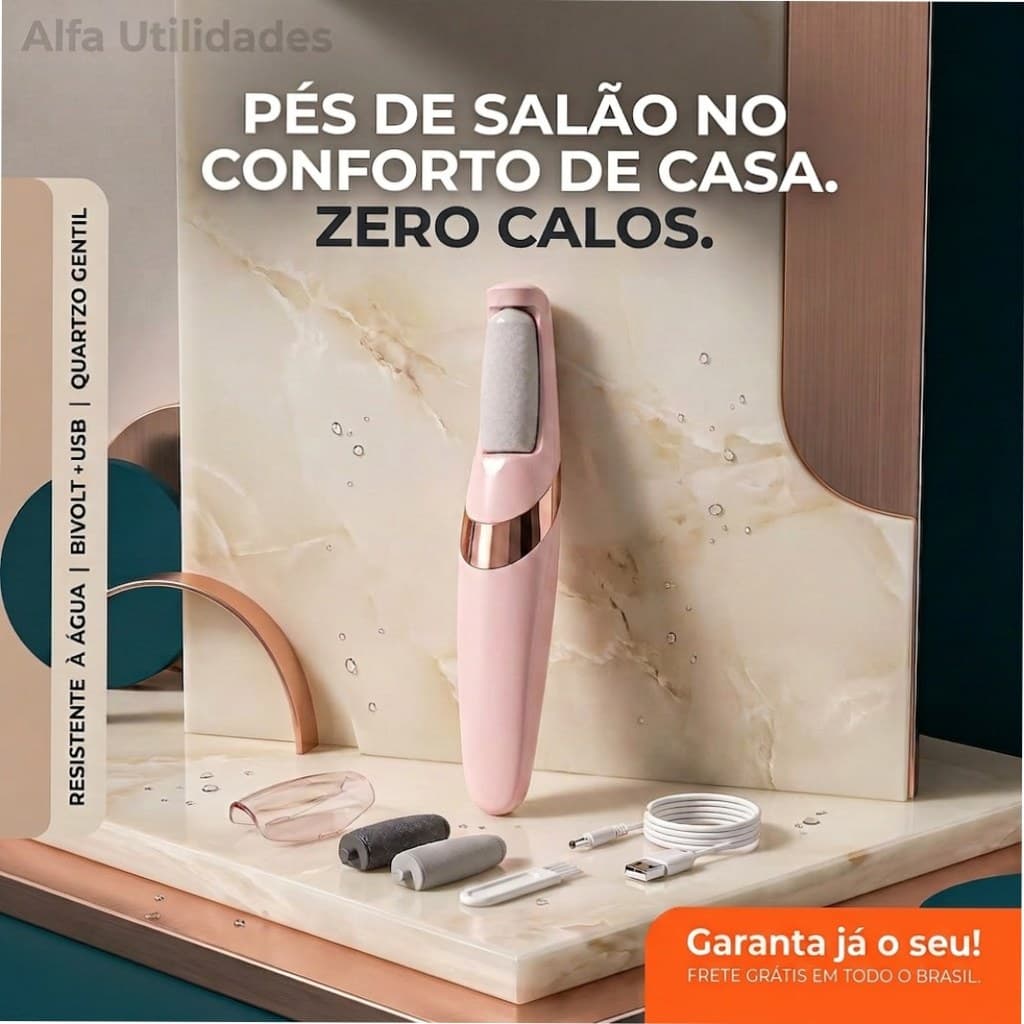 Lixa De Pé Elétrica Removedor De Calos À Prova D'água