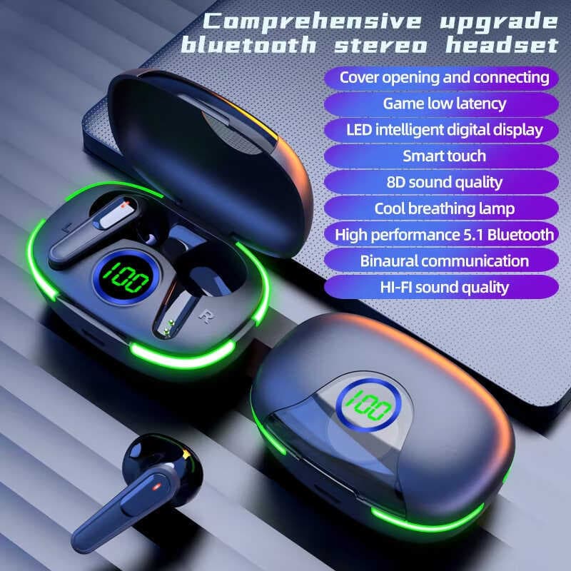 Fones De Ouvido Sem Fio Bluetooth Isolamento De Ruído Bateria De Longa Duração Ultra Leve Mini Microfone Embutido