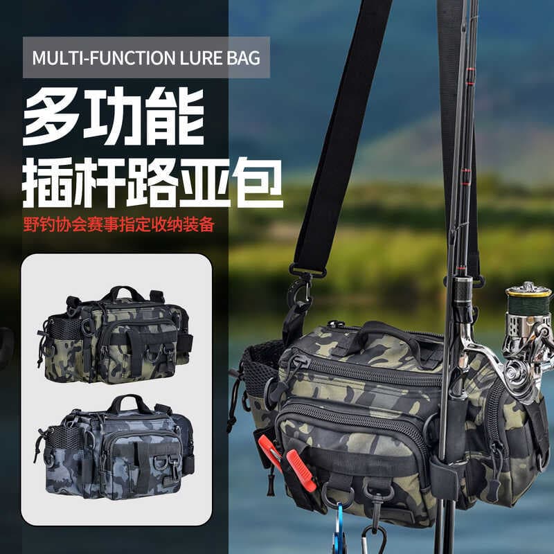 Bolsa multifuncional para isca, de cintura, bolsa de ombro, mensageiro de pesca, equipamento de pesca, bolsa de ar