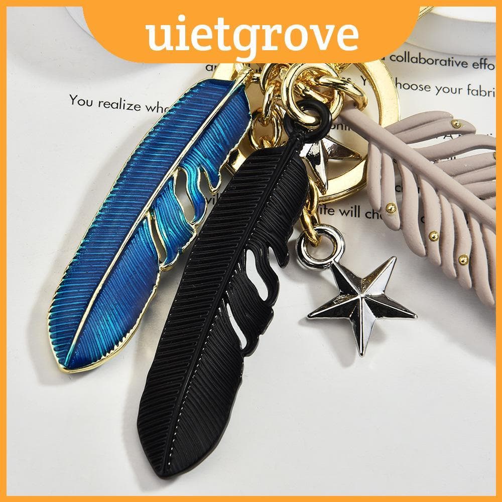 Verão Da Pena Do Chaveiro Com Corrente Metal E Acessórios Decoração Cereja Estrela Para O Saco