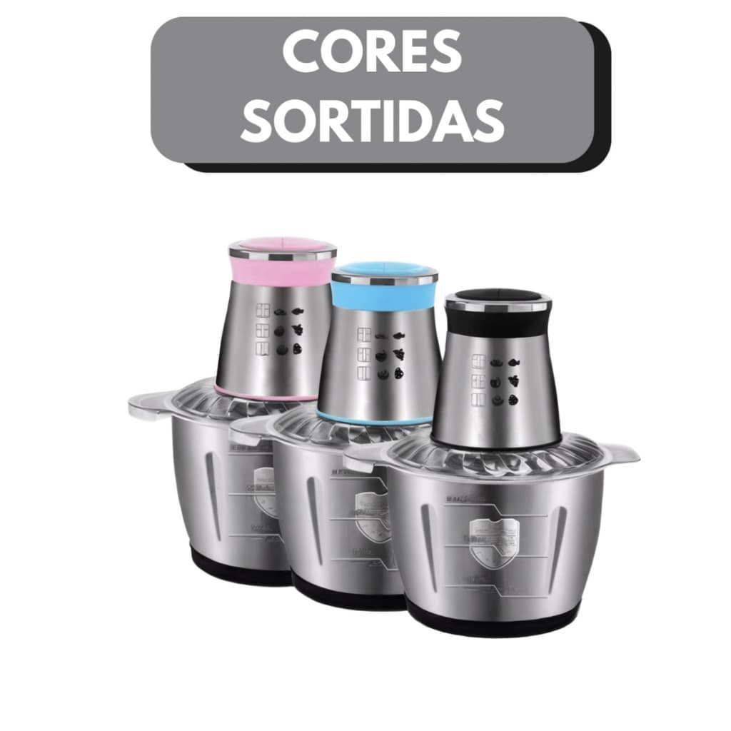 Multiprocessador de Alimentos, Inox Elétricos 3L e 3 Lâmina