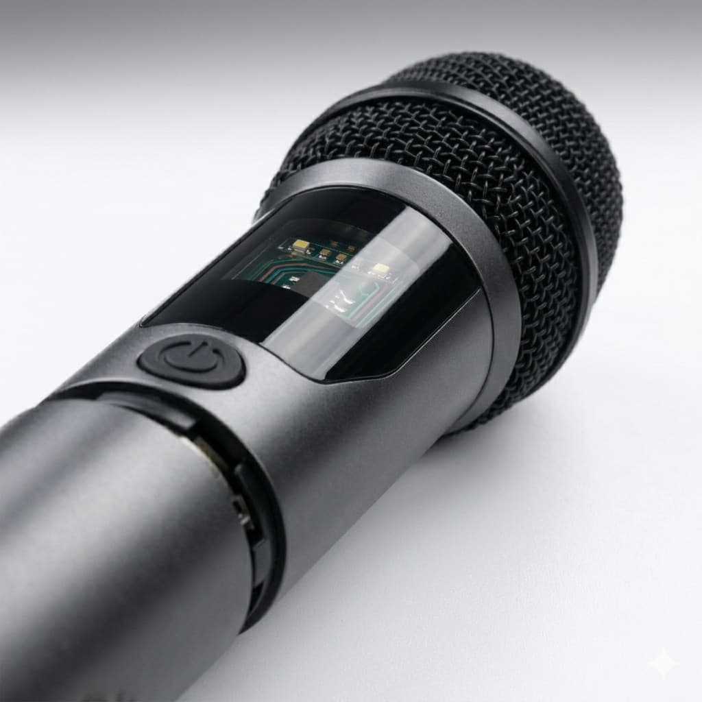 Kit 02 Microfones Sem Fio P10 Wireless Karaokê Profissional Eletromex EL-5022