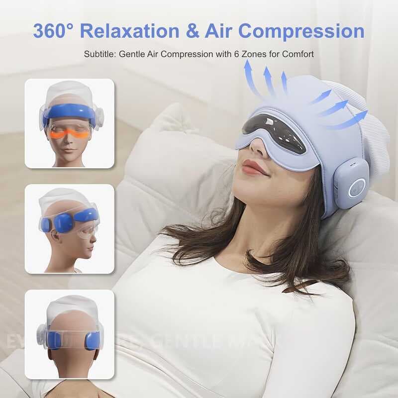 Dor de cabeça Meridian Dragagem Couro Cabeludo Massageador Automático de Sono Elétrico