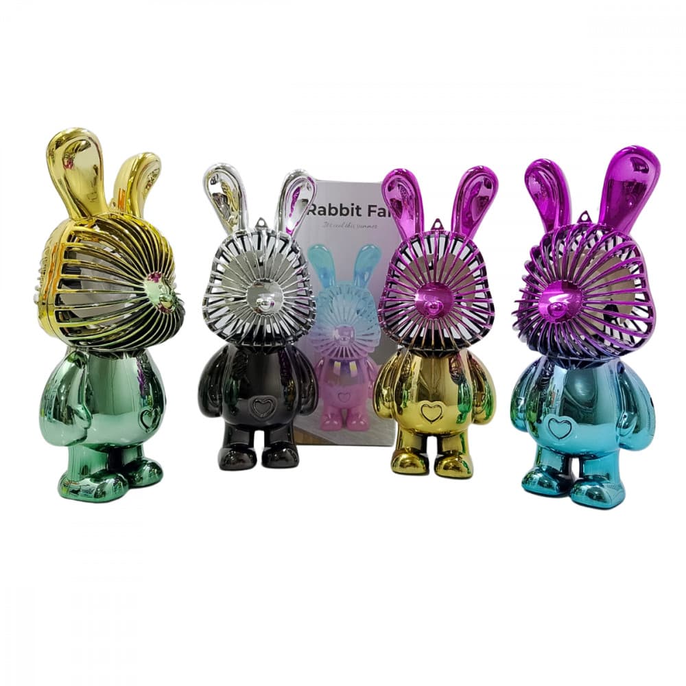 Mini Ventilador Portátil Recarregável de Mesa Rabbit Fan
