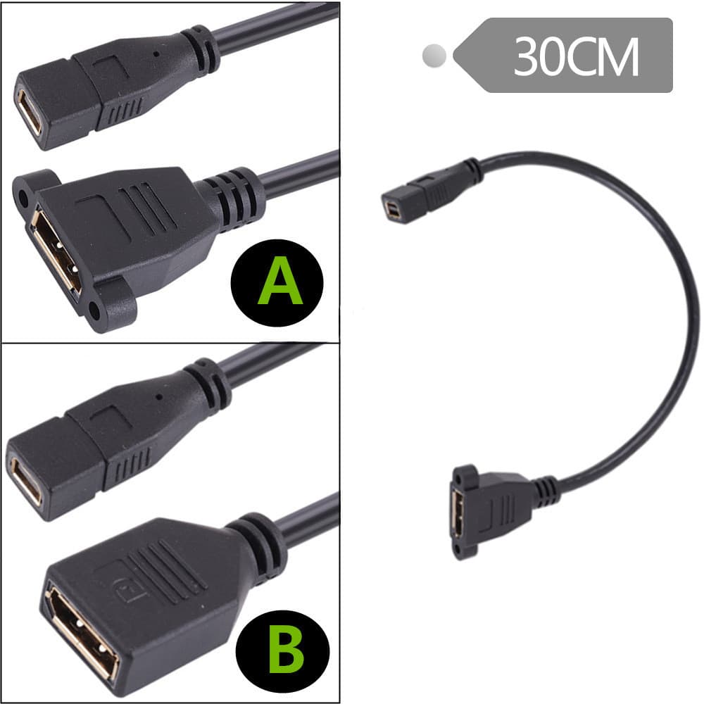 Cabo de vídeo 4K Mini DisplayPort fêmea para DP Barrar DP para Mini DP MINIDP para DP Cabo de conversão de vídeo