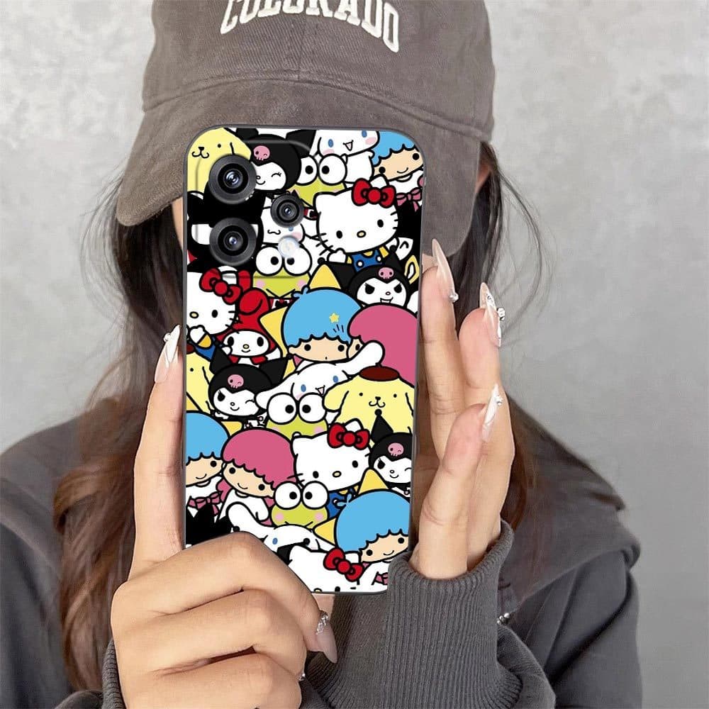 Gato Dos Desenhos Animados Hello Kitty Capa De Telefone Para OPPO RENO 15 15F 14 14F 13 13F 12 11 11F 10 8T 8 7 6 5 4 4F