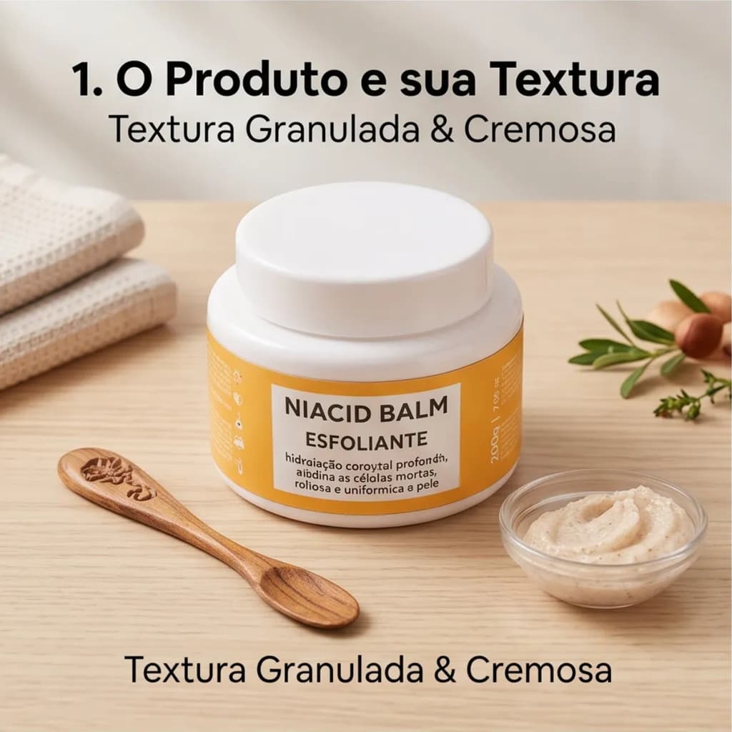 Creme Esfoliante Corporal Niacid Balm 200g Renovação e Hidratação Cod.89191