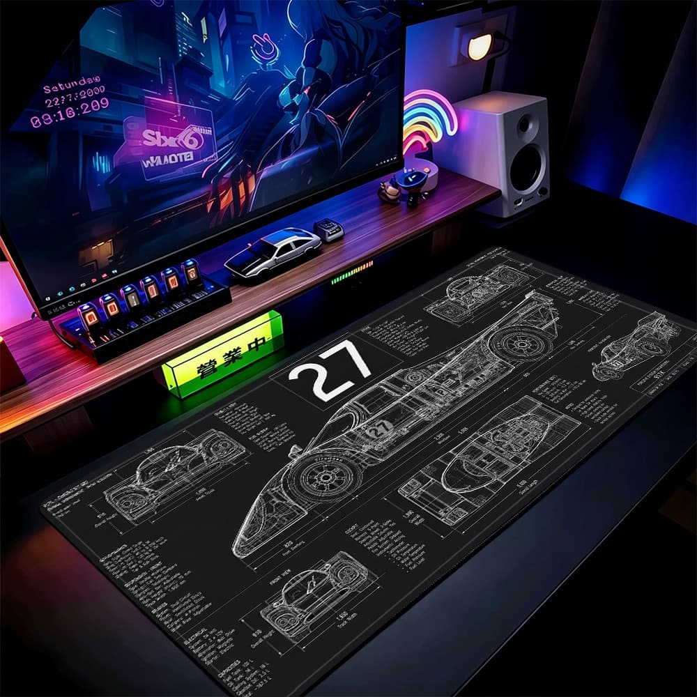 Grande Jogo Mouse Pad Antiderrapante 80X30 CM Impressões Personalizadas Mousepad Borda Costurada YG80509
