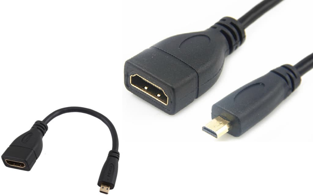 Cabo de vídeo 1.4v Micro HDMI para HDMI Conector Cabo curto Mini HDMI macho para HDMI fêmea 15cm Cabo de conversão de ví