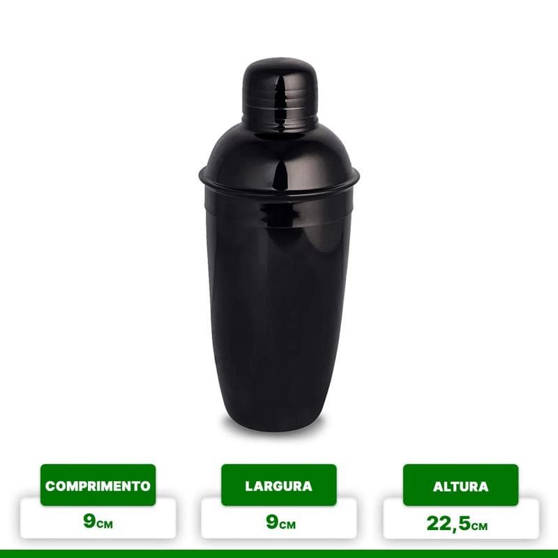 Coqueteleira Preta 500Ml Cqtl001/Pt Hauskraft