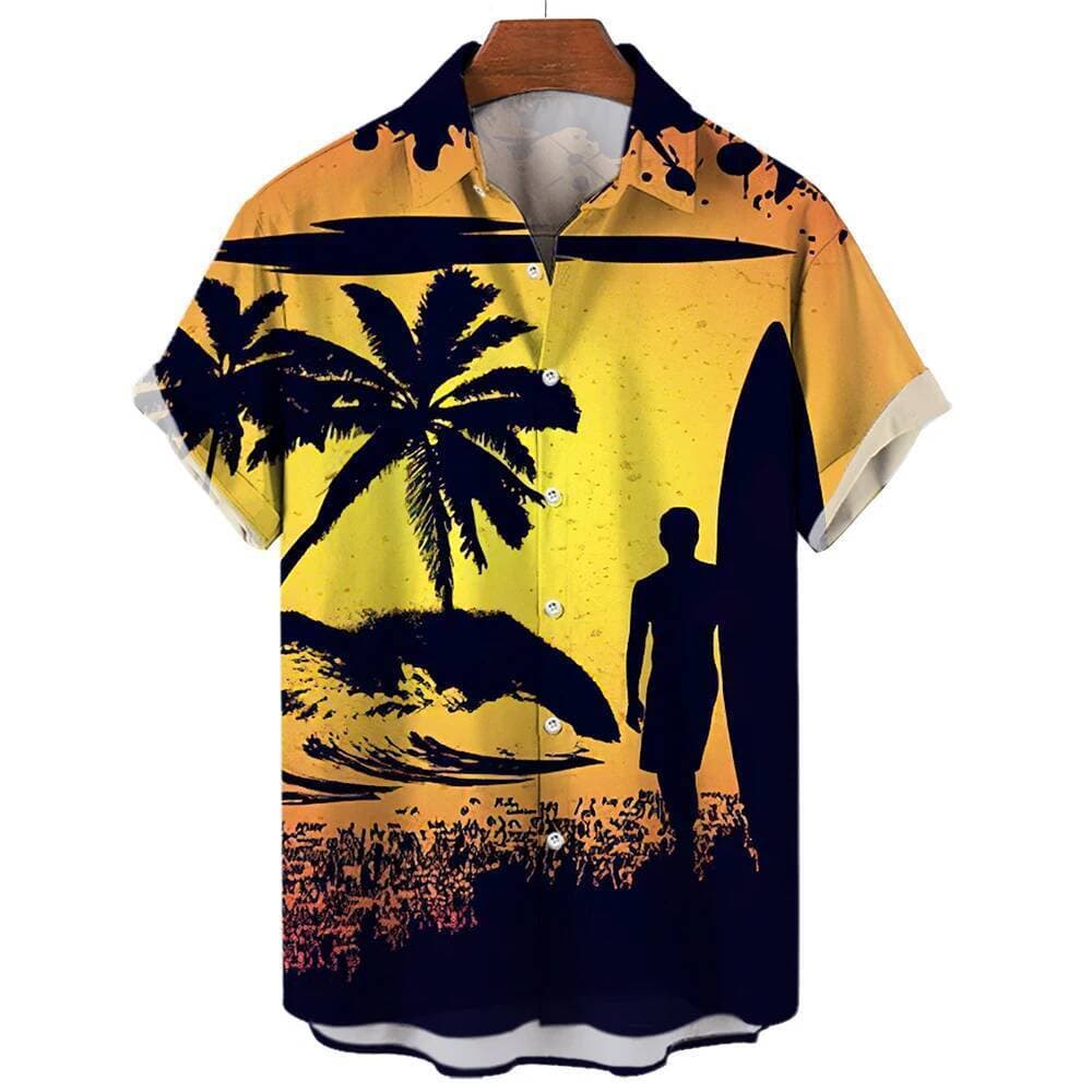 Surf Praia Camisas Masculinas Mulheres Moda Havaiana Blusa Casual Roupas Lapela Vocação