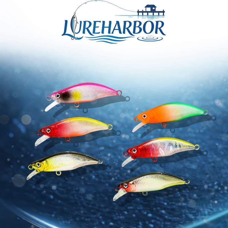 LUREHARBOR Lápis Minnow Submerso Olho Vermelho 4.5cm/3.8g Pacote de 1/6 Unidades
