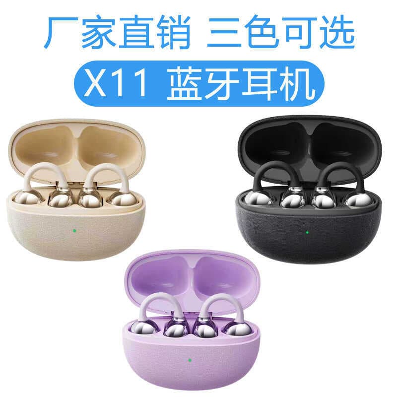 Fone de ouvido bluetooth com clipe para condução óssea sem fio intra-auricular X11 fone de ouvido bluetooth 2026 fone de