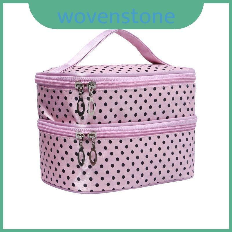 Bolsa De Pontos Com Padrão De Maquiagem Fecho De Correr E Tamanho Compacto Para Viagens Casa
