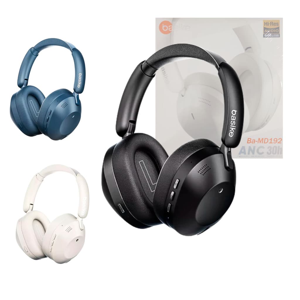 Fone de Ouvido Headphone Bluetooth Hi-Res ANC Cancelamento de Ruído Basike BA-MD192