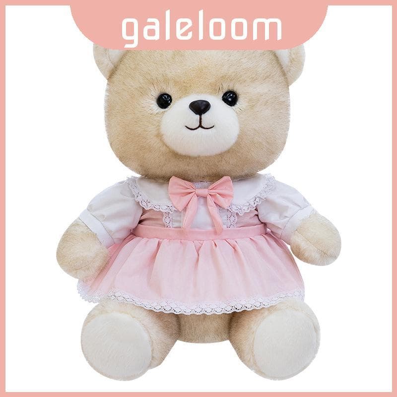 Urso De Pelúcia Adorável Dos Desenhos Animados Com Vestido De Fita Para Crianças Colecionadores E