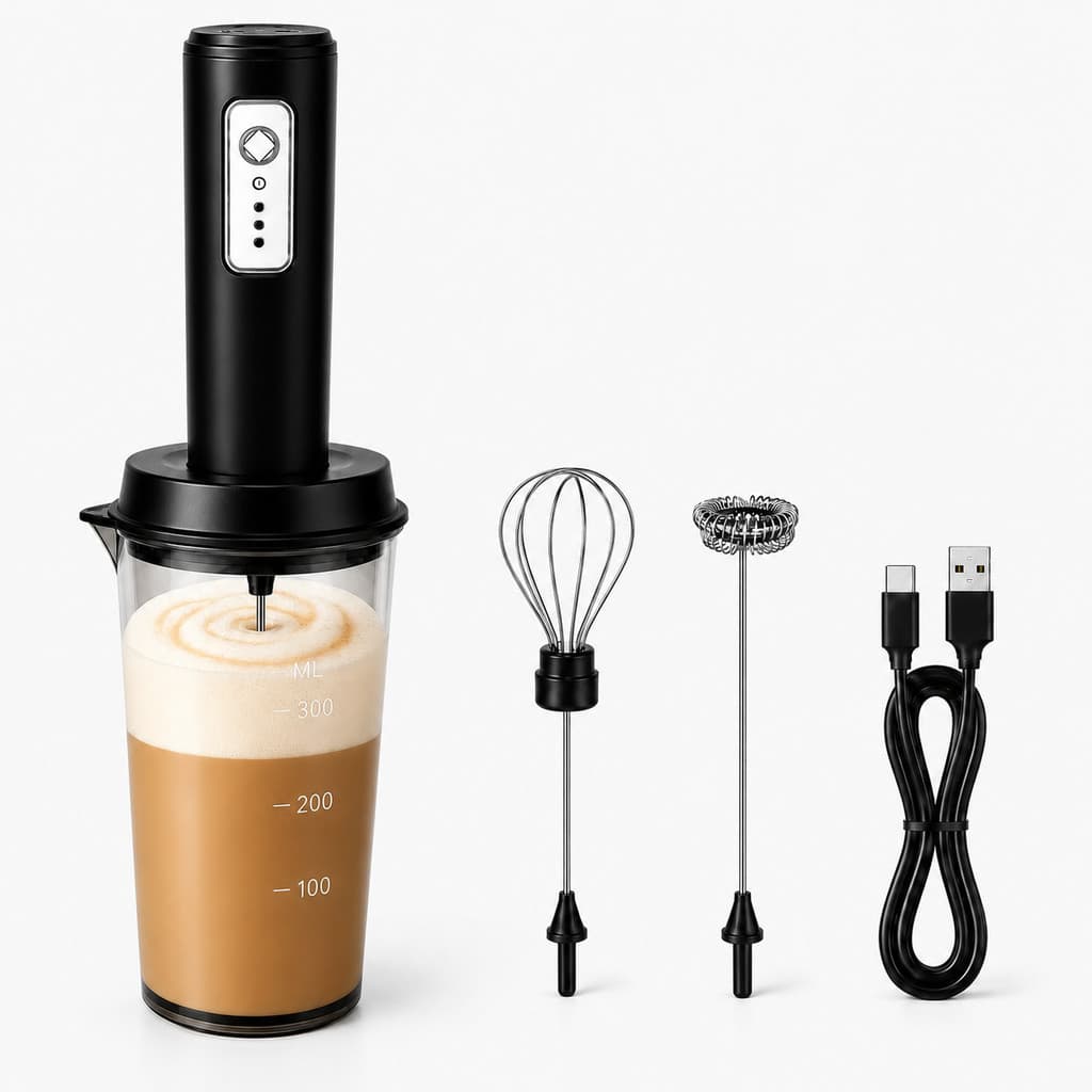 Mixer Espumador Elétrico Portátil 2 em 1 350ml Utilidade