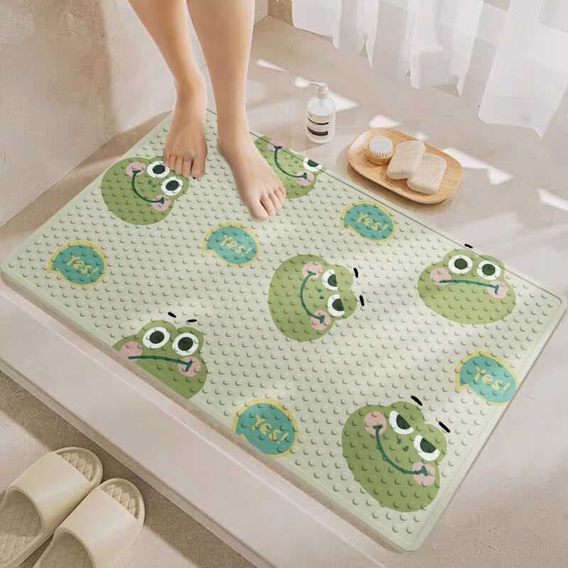 Ventosa banheiro antiderrapante esteira dos desenhos animados toalete decoração à prova dwaterproof água resfriamento fá