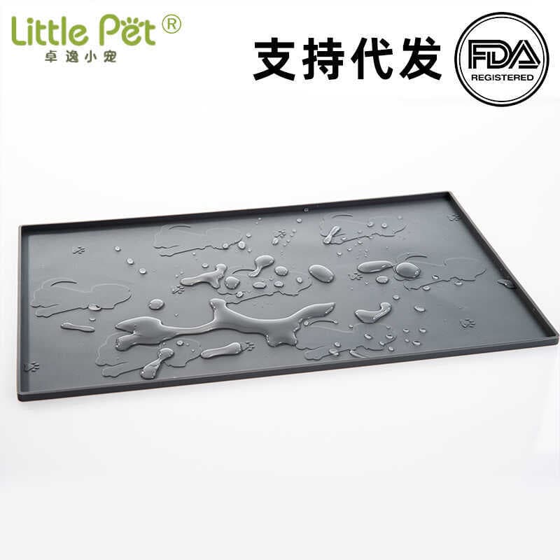 Tapete de Silicone para animais de estimação, padrão de cachorro, à prova d'água, antiderrapante, antiincrustante, fácil