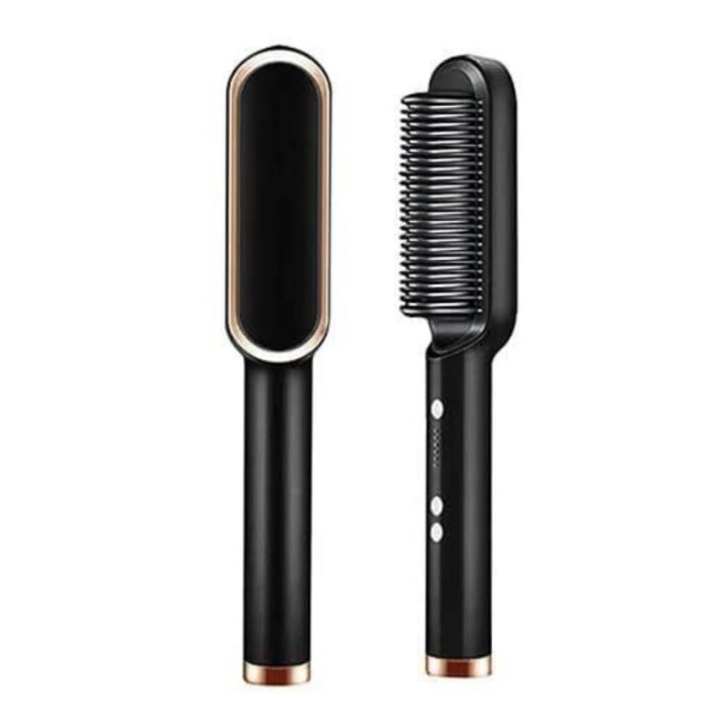 PRETO - Escova Alisadora Elétrica Bivolt