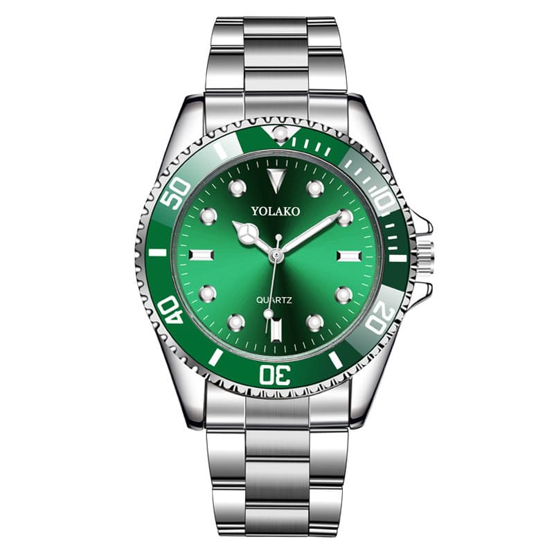 GD Green Watch Relógio Masculino Relógio Masculino Moda Pulseira de Aço Relógio de Quartzo Masculino