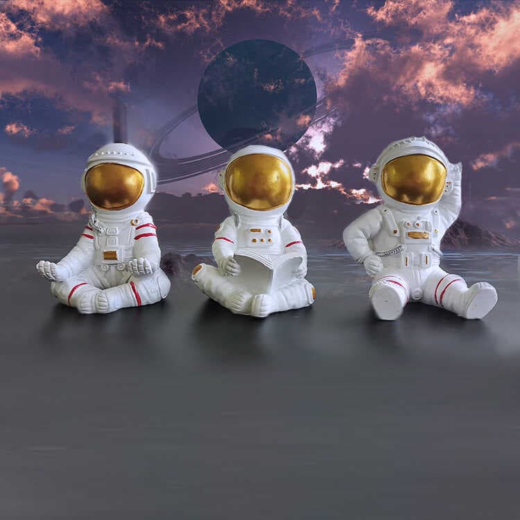 Astronauta dos desenhos animados Spaceman suporte do telefone criativo ins decoração de mesa preguiçoso suporte do telef