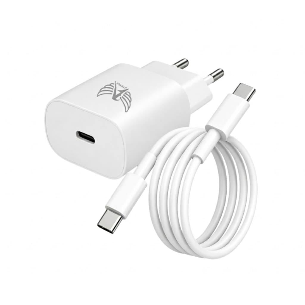 Carregador Completo Turbo 20W USB-C com Cabo Tipo-C para Tipo-C Altomex AL-5020-Type-C