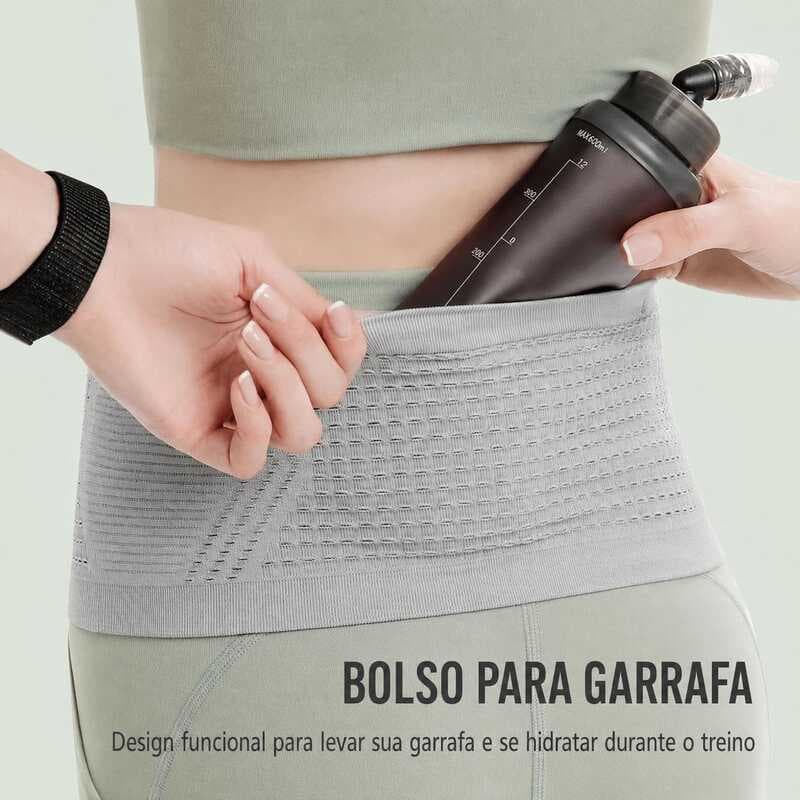 Cinto Pochete Esportivo Unissex Respirável Porta-Celular com Bolsos para Corrida Academia e Caminhada