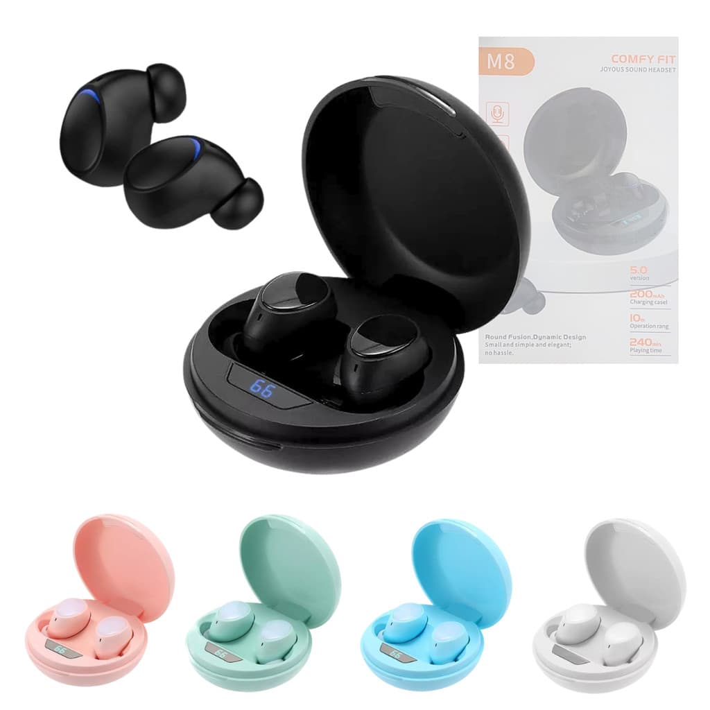 Fone de Ouvido Bluetooth TWS Case de Carregamento com Tela Digital Altomex M8