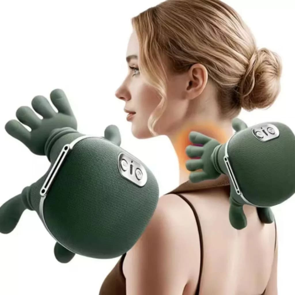 Massageador tipo Shiatsu Elétrico para Pescoço e Ombro - Verde
